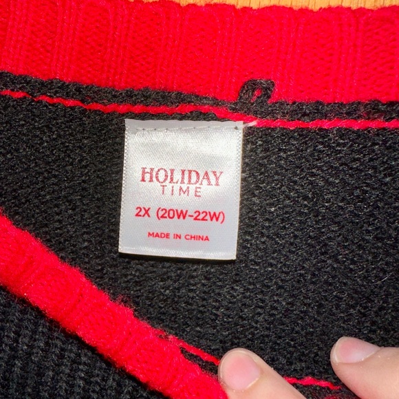 Holiday Time Feliz Navidad Llama Women’s Ugly Christmas Sweater 2X (20W-22W)SOLD - Picture 3 of 7